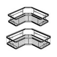 thumbnail image 1 of Wrought Iron Triangle Rack Bathroom Punching-free Storage Rack Bathroom Wall-hung Toiletries Finish, 1 of 5