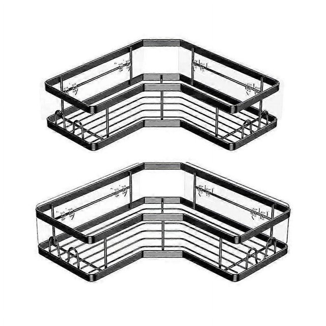 Wrought Iron Triangle Rack Bathroom Punching-free Storage Rack Bathroom Wall-hung Toiletries Finish