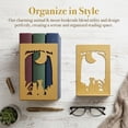 thumbnail image 3 of Unique Bargains 2Pcs Metal Laser Cut Tree Design Bookends Gold Moon 7.9*4.3*6.7inch, 3 of 5