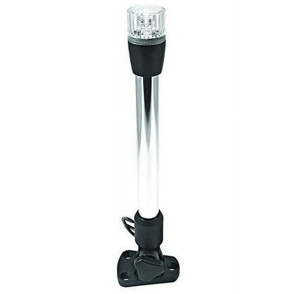 T-H Marine Supplies LED-NAV-39758-DP 10.5 in. LED Folding Navigation Stern Light with Fixed Lenth, Clear Anodized