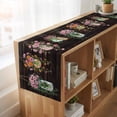 thumbnail image 6 of Table Runners 72 Inches Long Dress Scarves, Pink Spring Floral Farmhouse Kitchen/Dining Table Runner, Coffee Tablerunners, Farmhouse Botanical Wooden Retro Art 16x72 Inch, 6 of 9
