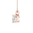thumbnail image 3 of Clara Pucci 14K Rose Solid Hypoallergenic Gold 1Ct Clear Zircon Round Brilliant Cut Solitaire Designer Necklace Pendant For April, 3 of 7