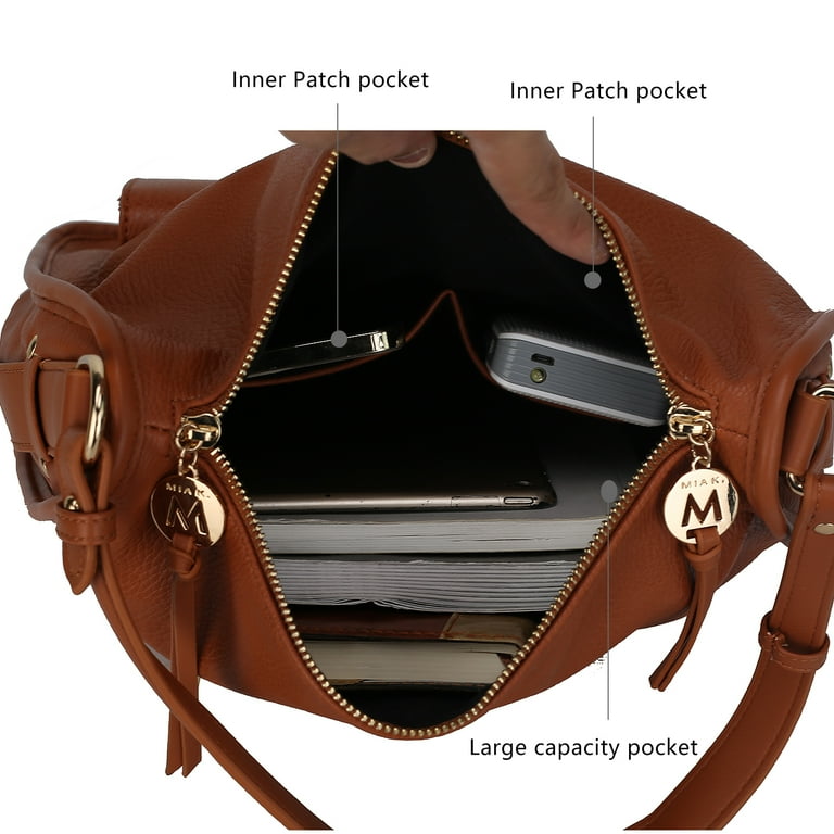 MKF Collection Vanya Vegan Leather Women's Shoulder Bag, Functional Crossbody Purse Handbag by Mia K - Mustard MKF Collection Vanya Vegan Leather Women's Shoulder Bag, Functional Crossbody Purse Handbag by Mia K - Mustard