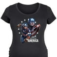 thumbnail image 3 of Marvel Captain America - Collage - Maternity Scoop Neck Graphic T-Shirt, 3 of 5