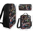 thumbnail image 2 of 3PCS Wres-Tler W-W,E Backpack Set Large Capacity Bookpacks With Lunch Box Pencil Case 17In Backpack Set, 2 of 8