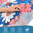 thumbnail image 3 of Yayeee Kitchen Curtains Tier Pair Light Filtering 27"x24" Rod Pocket Short Cafe Window Panel, Pink Flowers Pattern, 3 of 7