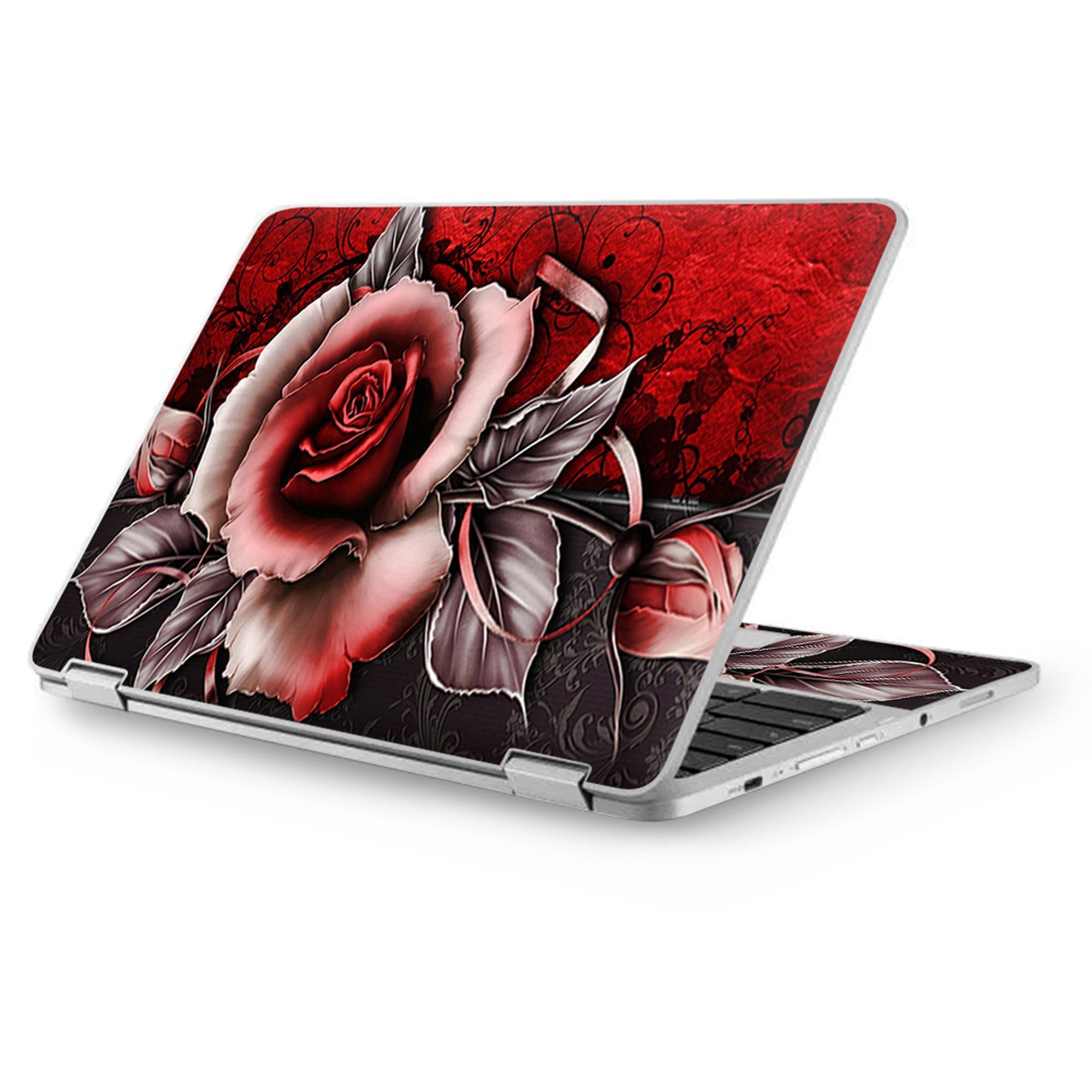 Skin Vinyl Sticker Cover Decal for Asus Chromebook 12.5 Laptop Notebook Beautful Rose Design