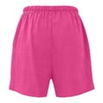thumbnail image 7 of WAYUTE Womens Shorts Casual High Waist Loose Thin Breathable Solid Color Summer Shorts with Drawstring and Pockets Beach Outdoor,Hot Pink,2XL, 7 of 7
