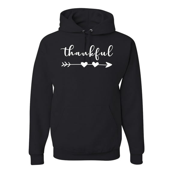 Cute Positive Christian Spirit Thankful Inspirational/Christian Unisex Graphic Hoodie Sweatshirt, Black, Small