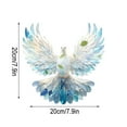 thumbnail image 3 of PEIBang Dove Ornaments,2D Flat Blue Bird Window Hanging Decor,Home Decor Memorial Gifts for Bird Lovers, 3 of 6