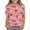 #A04-Pink, variant on Girls Tshirts Crewneck Daisy Flower Cherry Print Girls Shirts 3/4 Sleeve Tshirts Toddler Summer Dressy Cotton Tops