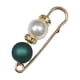 thumbnail image 4 of Minnieouse Perla simulada Rhinestone Broche Perlas Pin Joyería Accesorio de moda Ropa Ornamento Hebilla Bufanda Vestido Verde Verde 10piezas, 4 of 6