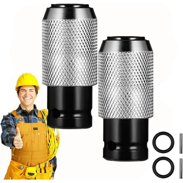 Rotary Hammer Adapter with Impact Drill Bits Set, Electric Drill Wrench to Electric Hammer Conversion Convert Adapter, Hammer to Drill Converter (2 x Adapter)