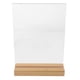 thumbnail image 2 of Soporte de póster acrílico Menú de escritorio Menú de almacenamiento Menú de restaurantes Soporte con base de madera (A6), 2 of 5