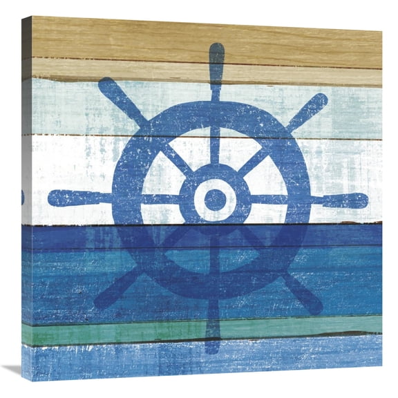 Global Gallery's 'Beachscape VI Helm' By Michael Mullan Stretched Canvas Wall Art