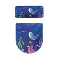 thumbnail image 5 of HELLHERO Whale Pattern Toilet Lid Cover Set of 2 Polyester Fabric Non-Slip for Family, 5 of 8