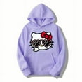 thumbnail image 4 of Hello Kitty Dessin Animé Anime Femmes Chandails à Enfiler Hauts Printemps Automne Hommes Chandails à Capuchon 2024 Nouveau Décontracté Rose Sport Couple Chandails Vêtements ZR, 4 of 6