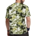 thumbnail image 2 of Wukai Hawaii Palms Print Men's Short-Sleeved Mesh T-Shirt,Quick-Dry Short Sleeve Workout T-Shirt-, 2 of 8
