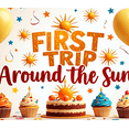 thumbnail image 4 of LUUFILx First Birthday Sun Trip Balloon Backdrop Cupcake Photo Props Party Decoration Kids Banner Celebration Background Event Supplies, 4 of 8