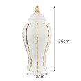 thumbnail image 2 of Luzkey Ceramic Flower Vase Chinese Ceramic Ginger Jar for Bookshelf Entryway Office, 2 of 8