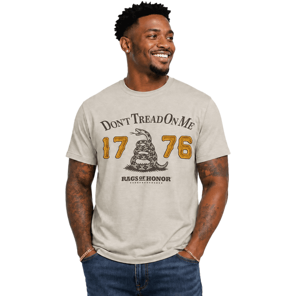 Rags of Honor 1776 Don't Tread on Me Graphic Tee Shirt, Men's Sizes S-2XL