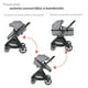 thumbnail image 3 of Carriola con Autoasiento Reversible y Reclinable con bambineto King D'Bebe - Gris, 3 of 8