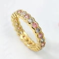 thumbnail image 5 of K-KED Fashion Women 925 Silver Cubic Zircon Ring Wedding Party Delicate Jewelry Sz 6-10-8-Gold, 5 of 6