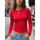 thumbnail image 3 of Blusas de mujer de otoño, manga larga, cuello redondo, estampado de lunares, estilo casual y corte ajustado, ideales para salir., 3 of 7