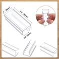 thumbnail image 3 of 100 Portaetiquetas de Madera para Estantes, Etiquetas Precio Plástico Transparente 6 cm X 2,5 Alto Estanterías, Letreros Madera., 3 of 7