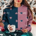 thumbnail image 5 of Craaazy Women's Valentines Shirts Long Sleeve Casual Loose T-Shirt Round Neck Blouse Gifts, 5 of 5