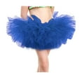 thumbnail image 3 of YUEJUIR Tutu for Women Adults Women's Five Layer American Mesh Cake Skirt Tutu Skirt Mesh Skirt Tutu Skirt Beach Adult Five Layer Tu Tu Skirt Tutu Skirt Pink Tutu Rainbow Skirt (Blue,one Size), 3 of 4