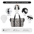 thumbnail image 3 of Travel Duffle Bag Heart leopard print Travel Tote Bags Carry on Luggage Waterproof Weekender Bags with Top Handle Adjustable Shoulde Strap for Travel Gym, 3 of 5