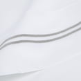 thumbnail image 4 of Melange Home Home Sweet Home Collection 600 Thread Count Cotton 2 Stripe Embroidery Bed Sheet Set Grey Standard Pillowcase (set of 2), 4 of 5