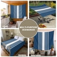 thumbnail image 6 of Navy Blue White Stripe Tapestry for Bedroom Wall Hanging Tapestry, Modern Rustic Vertical Striped Ceiling Backdrop Tapestries Poster Blanket Wall Decor for Teens Room Living Room Dorm 55" x 73", 6 of 8
