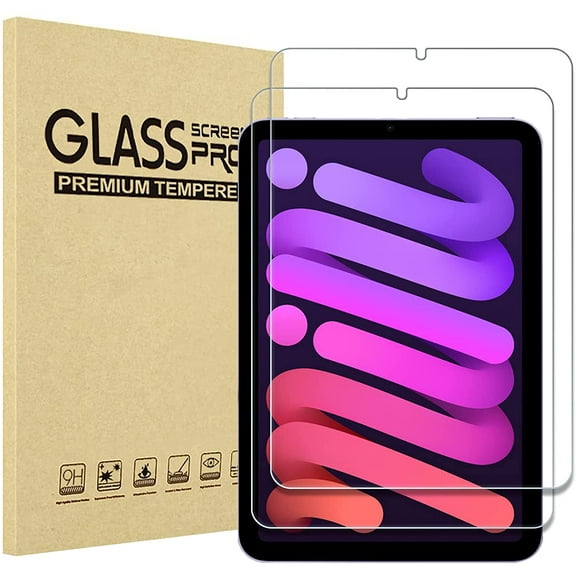 ProCase 2 Pack Screen Protector for iPad Mini 6 8.3" 2021, Tempered Glass Film Guard for iPad Mini 6th A2567 A2568 A2570 -Clear