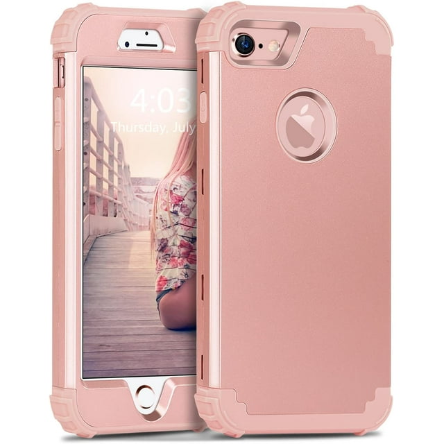 Étui iPhone 8, Étui iPhone 7, AmPm Robuste Antichoc 3 en 1 Hybride PC Dur Silicone Souple Pare-Chocs Design Galaxy Spatiale Coques de Protection pour iPhone 8 / iPhone 7 (4.7 Pouces) Nébuleuse