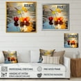 thumbnail image 4 of Designart "Autumnal Cherry Glass in Red" Floral Framed Wall Art - Red Cherry Living Room Framed Canvas Art, 4 of 6
