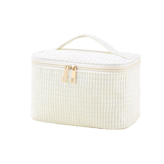 YYUZH Corduroy Makeup Bag Handheld Toiletry Organizer Large Capacity for Beauty Essentials Daily Use and Easy to Clean