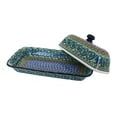 thumbnail image 2 of Blue Rose Polish Pottery Mardi Gras Butter Dish, 2 of 2