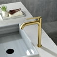 thumbnail image 3 of High Arc Bathroom Sink Faucet, Solid Brass Single Lever Bathroom Basin Faucet, 3 of 5