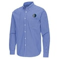 thumbnail image 2 of Men's Antigua Blue Dallas Mavericks Ellis Woven Tri-Blend Button-Down Shirt, 2 of 3