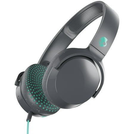 Skullcandy Riff On-Ear Headphone with Mic in Gray & Teal