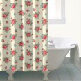 thumbnail image 4 of Pioneer Flower Floral Print Pattern Shower Curtain 72x84in, Bathroom Decorative Shower Curtain Set with 12 Hooks, Waterproof Washable, 4 of 6