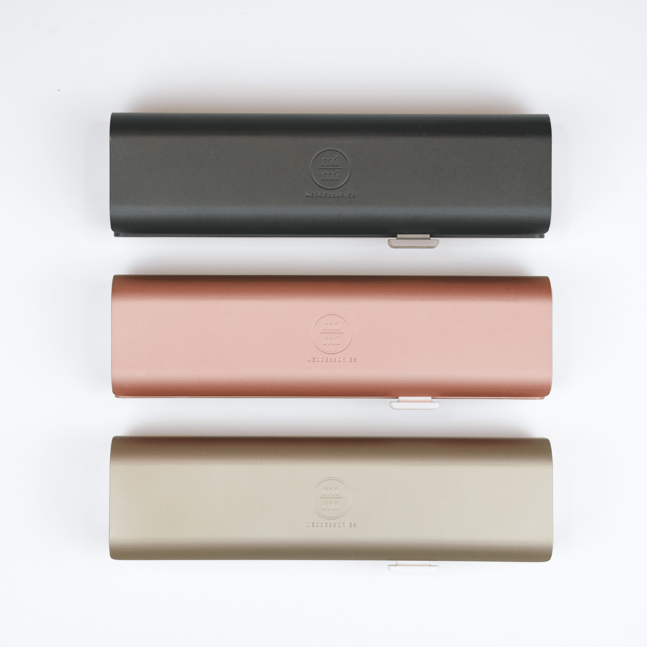 7 Day Pretty Pillbox | Wide Weekly Pill Organizer | for Vitamins, Supplements & Pills | Champagne