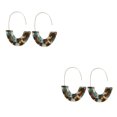 thumbnail image 1 of Pendientes en forma de U Qarigey con estampado de leopardo joyería de moda elegante, 1 of 1