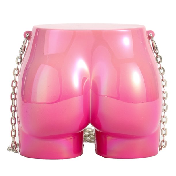 Bolso Cruzado para Mujer Bolso Elegante Acrílico Con Forma Trasero (rosa)