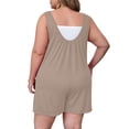 thumbnail image 2 of Gleelist Women's Plus Size Sleeveless Jumpsuit Wide Leg Shorts Romper Loose Fit Overalls with Pockets Summer Outfit XL-5XL, 2 of 5