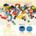 thumbnail image 2 of 455 Pcs Flat Blocks Bulk, 1x1 Round Blue Classic Tiles Smooth Surface Mini Building Blocks Accessories Compatible Bricks Kits for Building Floor Walls Mosaic Pixel Arts, 2 of 5