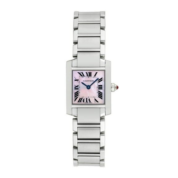 Pre-Owned Cartier Women's Tank Francaise 20mm Stainless Steel Wristwatch
