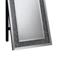 thumbnail image 3 of Cheval Mirror with Rhinestone Inlay and LED, Silver, 3 of 5